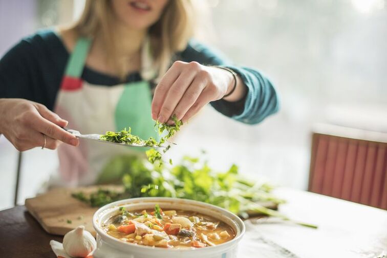 Préparation de nourriture utile avec un refus net de fumer