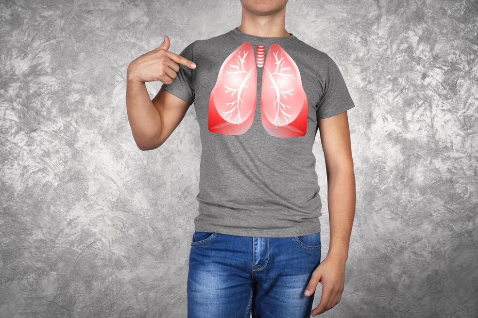 illustration des poumons d'un homme